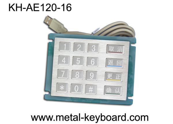 Quality Customizable weatherproof Metal Keypad 16 button Stainless steel material for sale