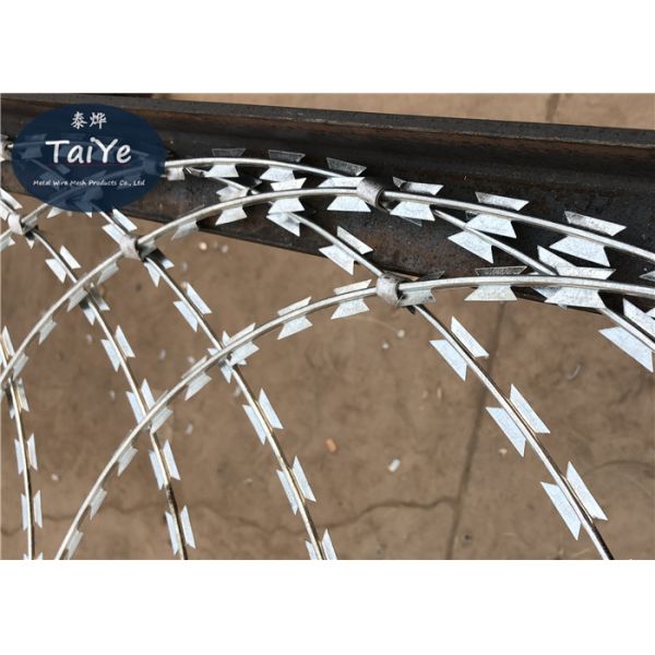 High Security Flat Wrap Razor Wire Military Stainless Steel Razor Wire Coil
