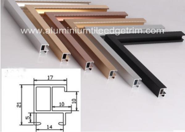 Quality Different Size Aluminium Picture Frame Mouldings Sections Anodized Surface for sale