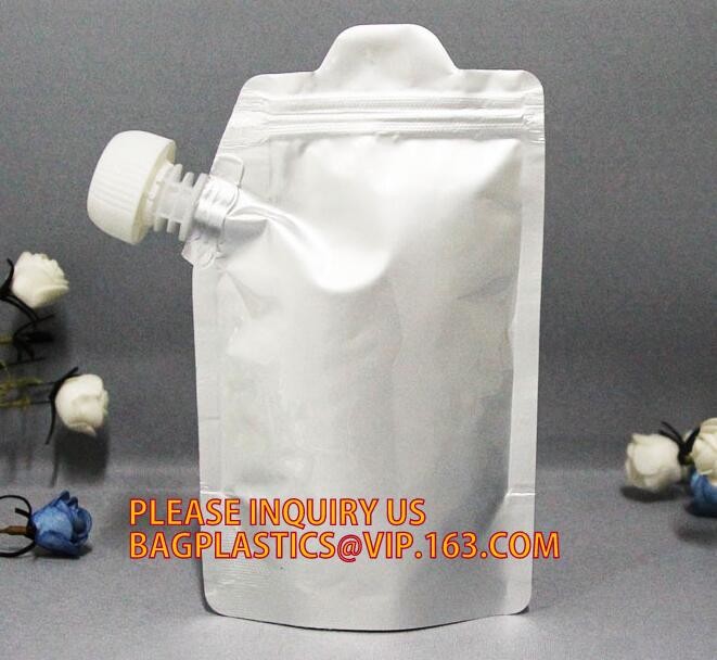 biodegradable eco-friendly FDA clear juice sealed drink pouches translucent reclosable hand held zipper plastic drinking