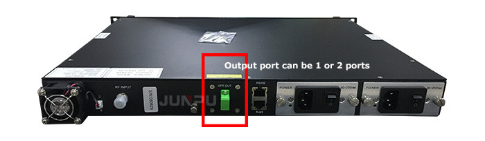 1550nm External Catv Fiber Optic Transmitter 2 Output Per Port 7dbm With Snmp