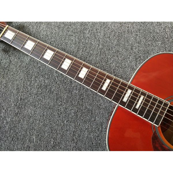 Left hand Acoustic guitar Cherry Sunburst hummingbird Acoustic Guitar+Factory customization