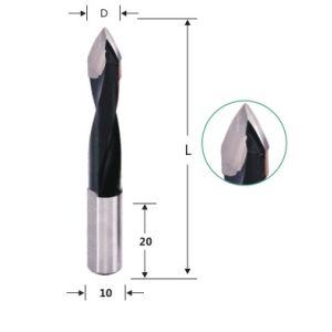 China Spiral Flute Solid Carbide Through Hole Drill Bit 10mm wholesale