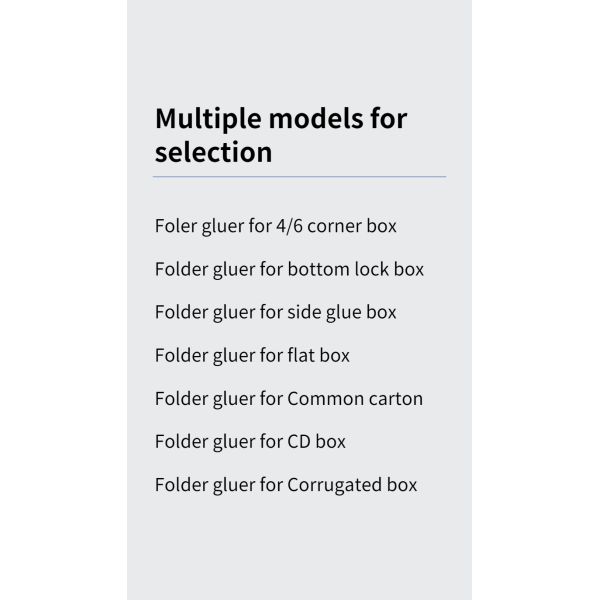 Machinery Repair Shops Automatic Folder Gluing Machine for Straight Line Box Bottom Lock