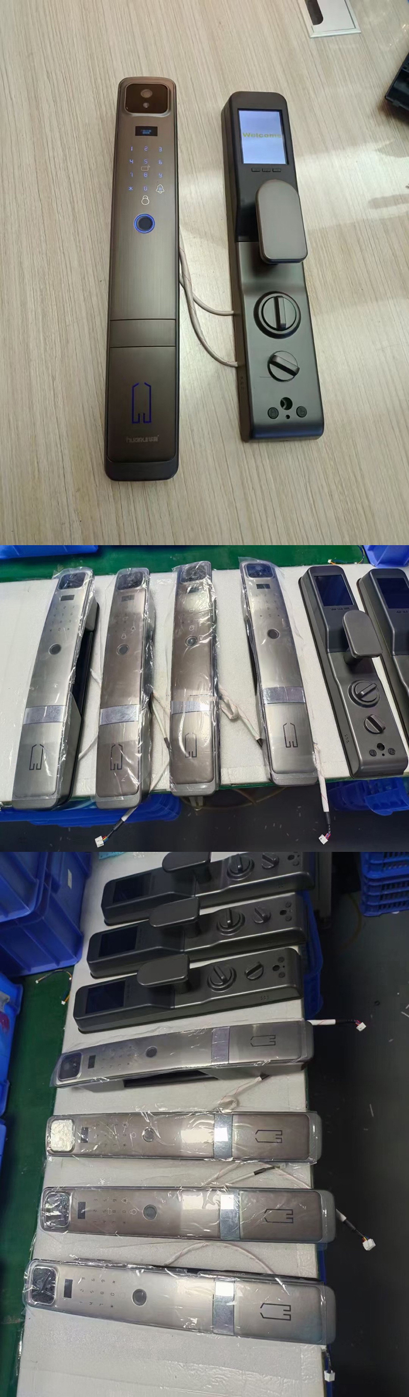 6068 Mortise Tuya APP Password Card Fingerprint Electronic Door Lock With Face Camera 6kg