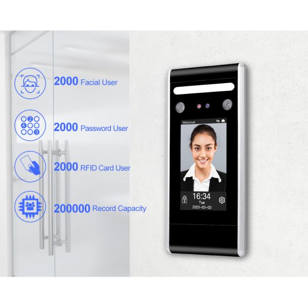 Face Recognition 200mS RFID Access Control System Attendance Machine