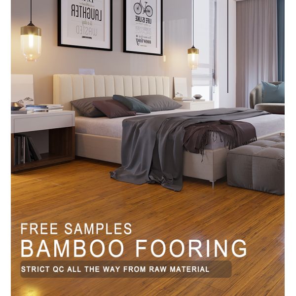 White Burnt Vertical Grain Carbonized Bamboo Flooring Panels for Kitchen Solutions