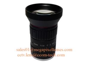 1 20mm F1.4 8Megapixel C Mount Manual IRIS Low Distortion ITS Lens, 20mm Traffic Monitoring Lens