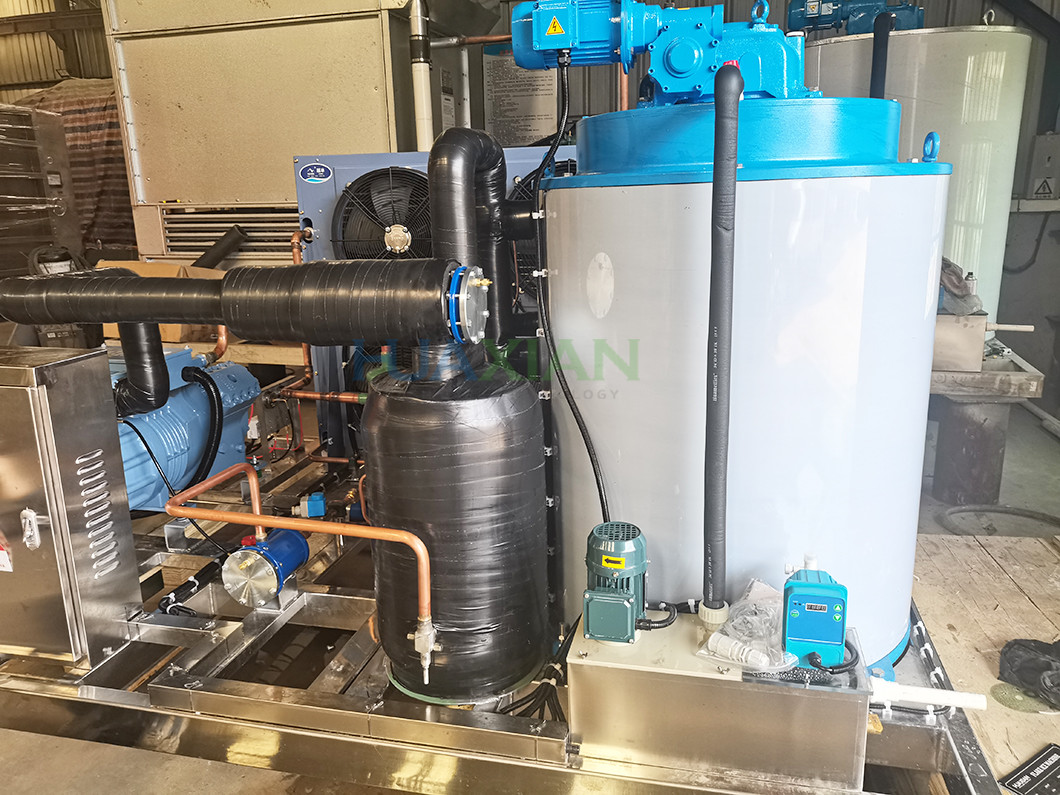Air Cooled Refcomp Compressor 5 Tons Flake Ice Machine For Fish Storage
