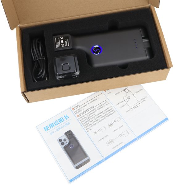 Portable 2.4 G Barcode Scanner Clip On BT Barcode Scanner Customized