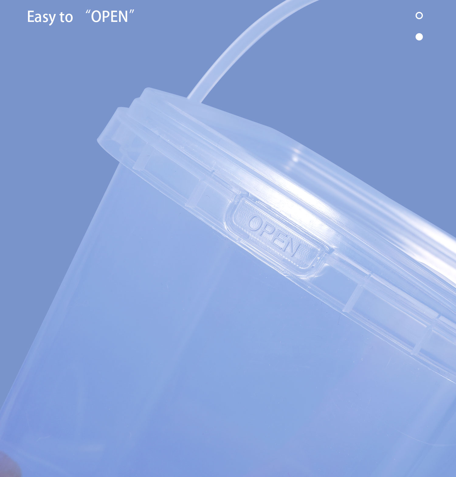 Transparent Plastic Round Custom Printed Ice Cream Candy Cookie Bucket With Lid for Milk
