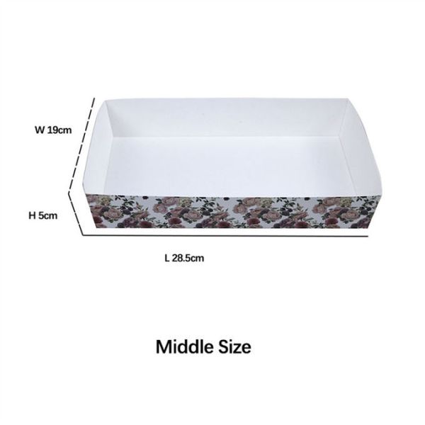 Oven Safe Long Rectangle Paper Cake Baking Pans High Temperature Resistant Loaf Pans Paper