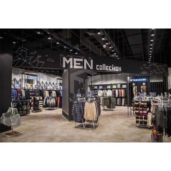 Boutique Men Garments Shop Display Furniture Power Saving Electroplate