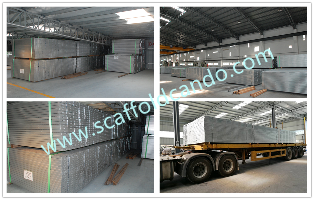 Factory specialized in Q235 galvanized scaffolding steel plank, metal board 4000mm,3000mm,2000mm,1500mm,1000mmL for sale