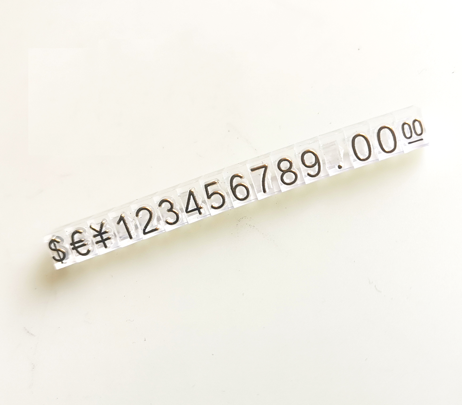 Spot Strip Digital Jewelry Tags Display Number For White Dollar Euro Transparent Black