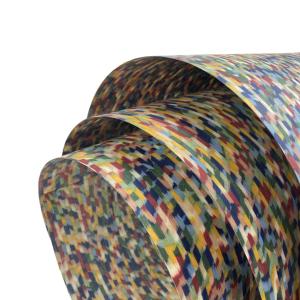 New Design Artificial Colorful Spot Wood Veneer For Jewel Box Car Interior Home Decoration 2500*640mm