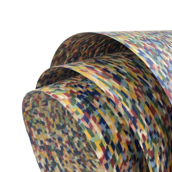 Quality New Design Artificial Colorful Spot Wood Veneer For Jewel Box Car Interior Home Decoration 2500*640mm for sale