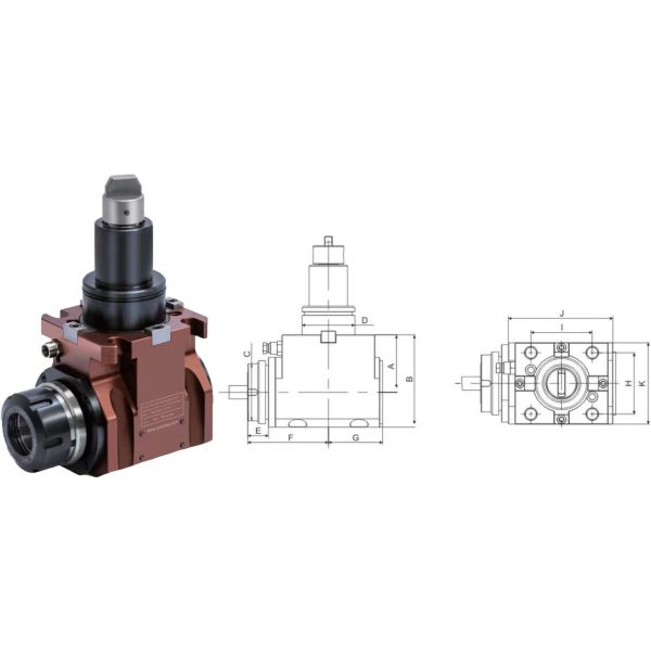 High Performance Driven Tool Holder Increased Productivity BMT55 90 Degree