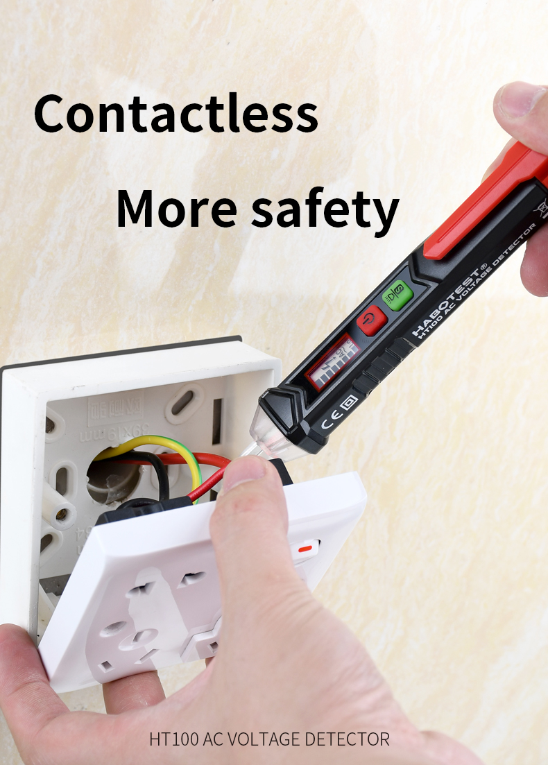 Light Alarm Pen Type Voltage Tester , 12 Volt Non Contact Voltage Tester