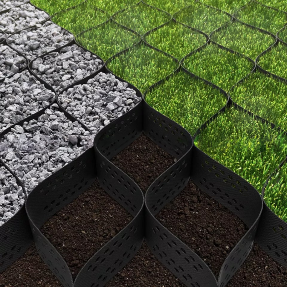 Road Basement Project Solution Capability 3D Model Design with Gravel Grid Geocell