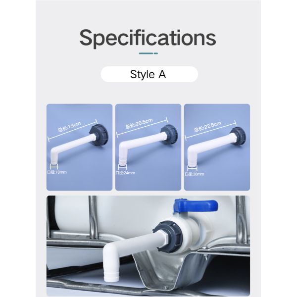 Easy-to- Farm Irrigation Plastic Valve for IBC Tank 1/2" 3/4" 1" Inch Manual Operation