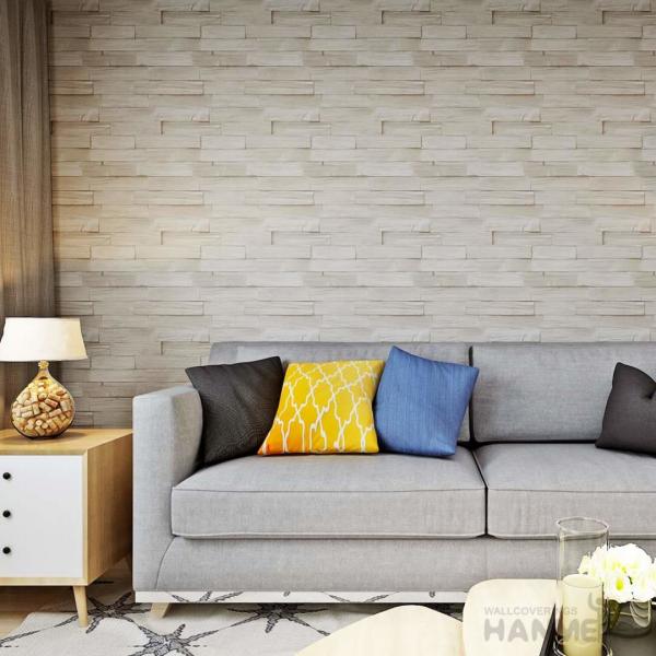 Quality 3D Brick Effect Contemporary Style Vinyl Wall Covering 0.53*10M for sale