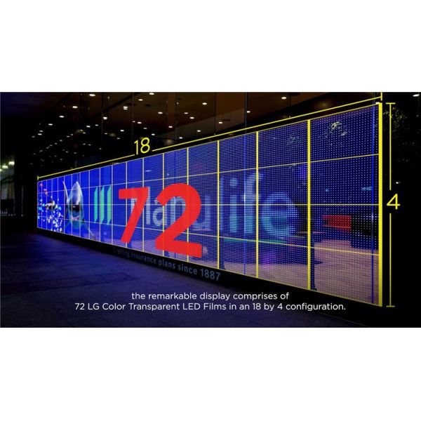 Super Clearly 10ft X 12ft P6.25 Outdoor Full Color Transparent LED Display