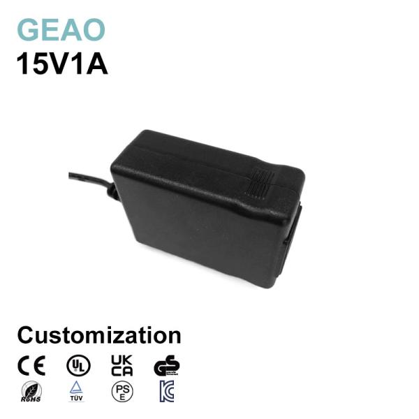Quality OEM / ODM 15V 1A Desktop Power Adapter Supply With 3S Turn On Delay for sale