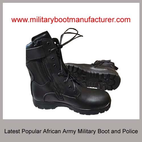 Quality Wholesale China made Latest African Army Police Worn Military Tactical Combat Jungle Officer DMS Cement  Boot Shoes for sale