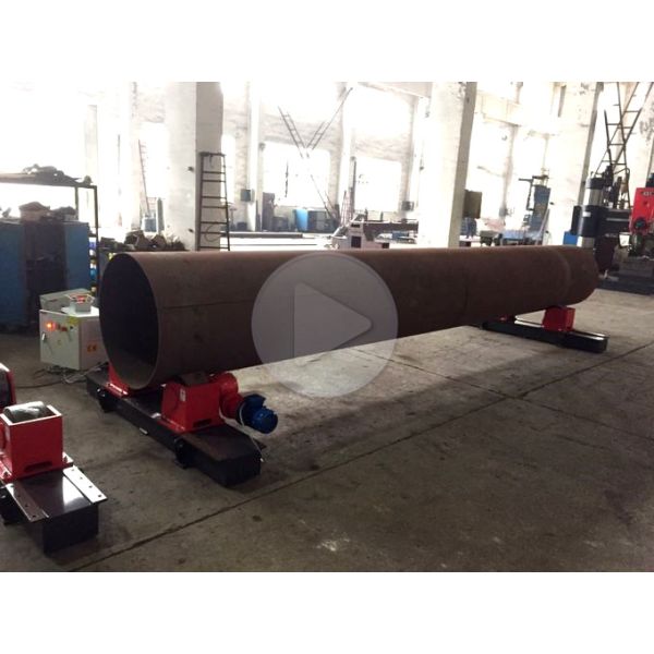Lead Screw Pipe Welding Rotator Rubber And Steel Wheel Welding Roller Beds 20T Load Capacity