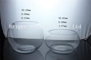China cheap round glass fish tank wholesale, clear glass fish jar wholesale