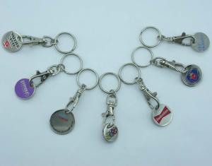 China Laser Engraving Iron / Brass 1.2mm Promotional Metal Keyrings wholesale