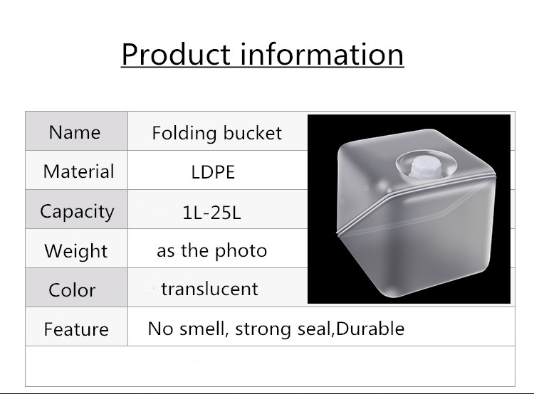 UMETASS Never Leaking LDPE Foldable Plastic Tap Water Container Jerry Can 5L 10L 20L
