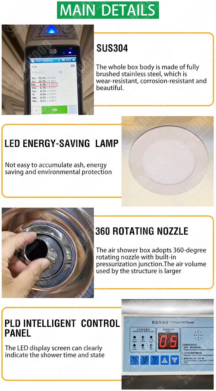 Factory Outlet Stainless Steel laboratory Air Shower Radio Emission