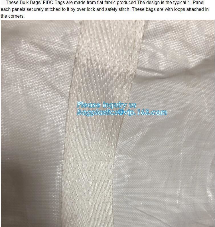 customizable PP u-panel baffle big bag /coated white woven PP jumbo bag/ventilated 4 panel baffle bag/all colors availab