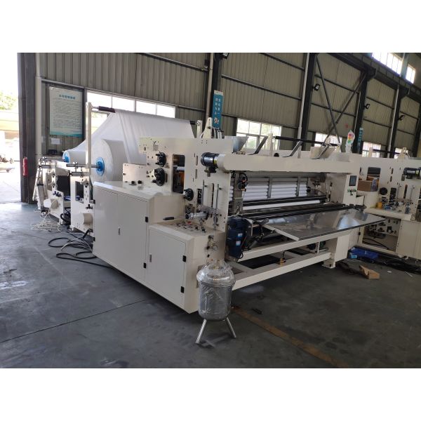 Embossing Perforating 1850mm Toilet Tissue Paper Roll Making Machine