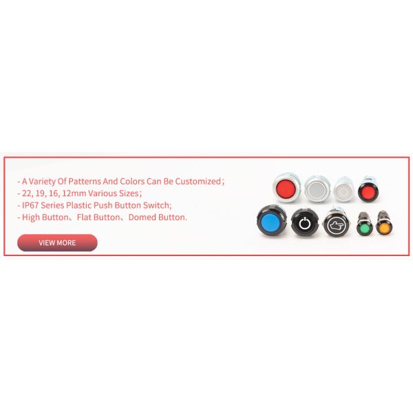 19mm 22mm Metal Push Button Switch 12mm 16mm Illuminated Momentary Switch