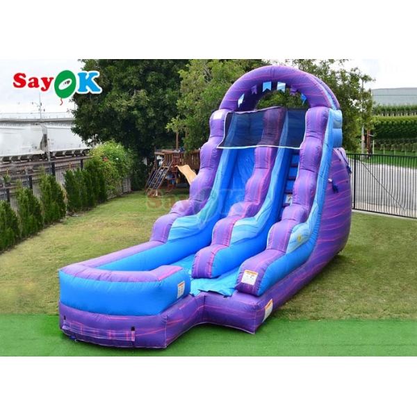 Giant Garden Games Water Inflatable Water Slide Purple Inflatable Double Slides