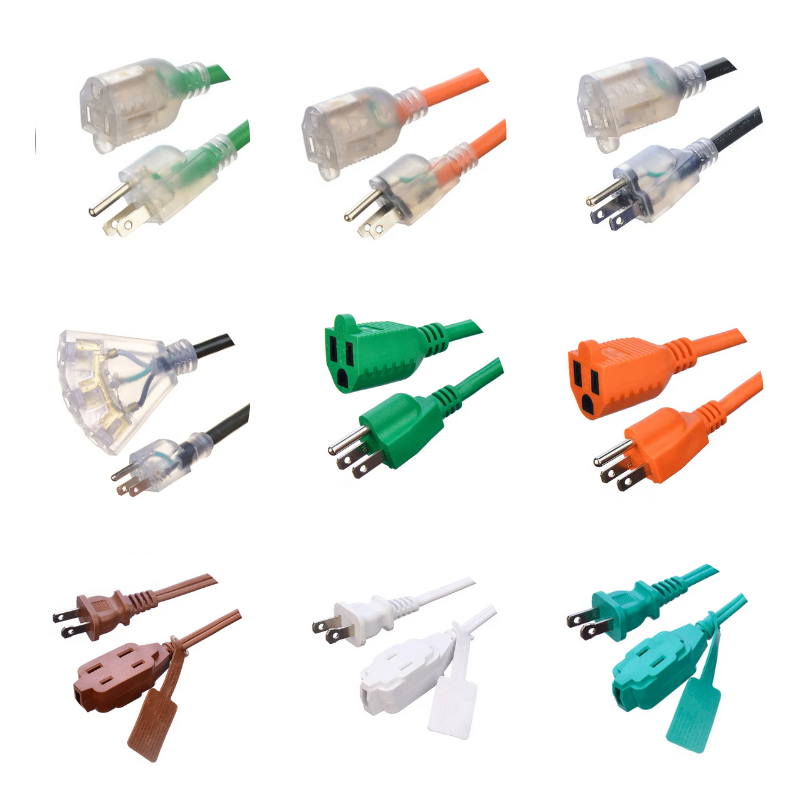 ETL Certified 12 Gauge SJTW 12/3 NEMA5-15 Extension Power Cord 6FT/10FT/100FT Length Options for Commercial Outdoor