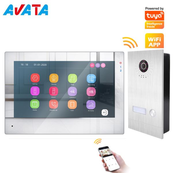 Mobile Phone Tuya APP Remote Control System Apartment Video Intercom Video Doorbell two way intercom