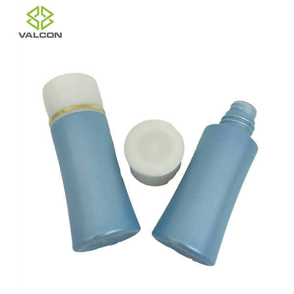 Transparent Cap Empty Cosmetic Bottles 63 MM Height Customized Capacity