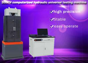 China 300KN Computerized Servo Hydraulic Universal Testing Machine 600mm Compress Space wholesale