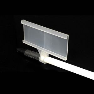 Clear Plastic Wire Shelf Label Holder Tags 75*35mm ODM With Tight Snap Lock