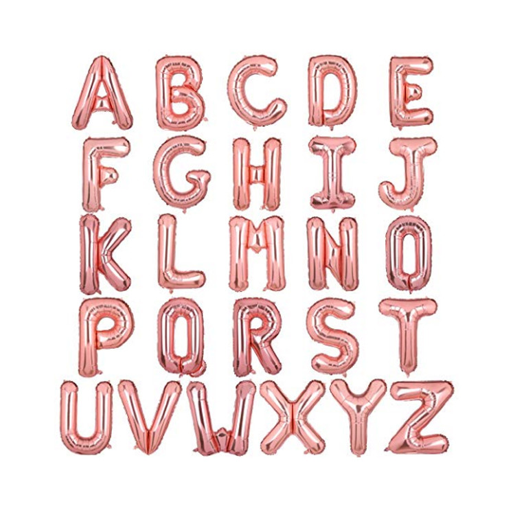 16 Inch Rose Gold Foil Letter Balloons For Birthday