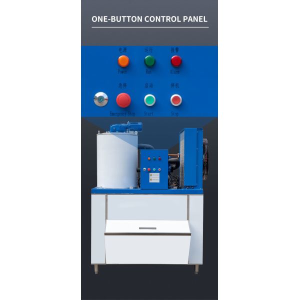 500KG/24H Ice Flake Making Machine Air Cooling Commercial Block Ice Snow Cone Machine