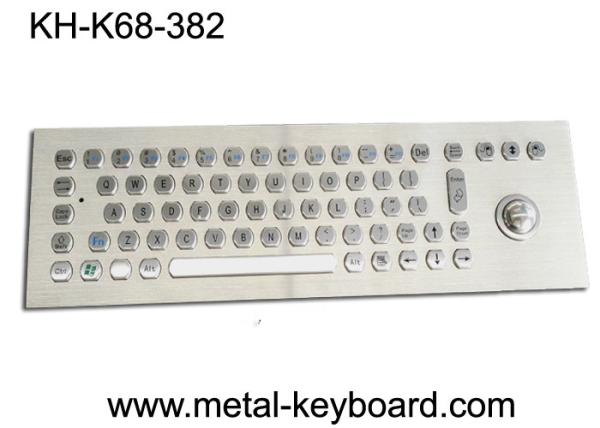Quality Kiosk Self - Service Terminal Metallic Industrial Keyboard with Trackball , USB for sale