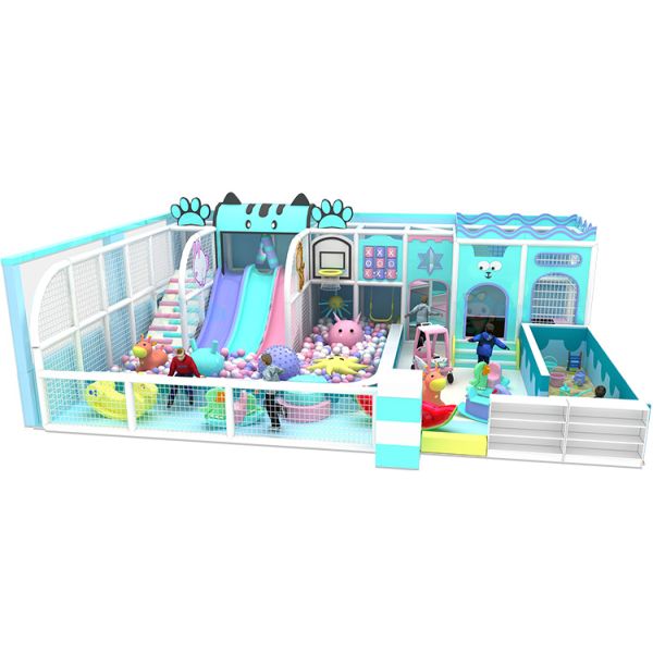 Macaron Theme Mazes Indoor Play Centre Equipment Support Customization