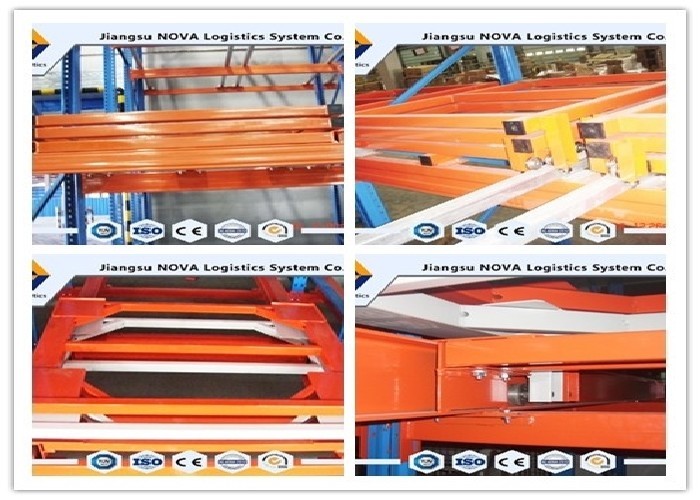 High Densities Push Back Pallet Racking Storage With Three / Four Deep Systems