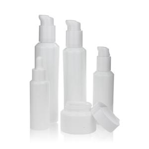 China 30ml 50ml 100ml Opal Glass Bottle Refillable Ceramic Pump Bottle wholesale