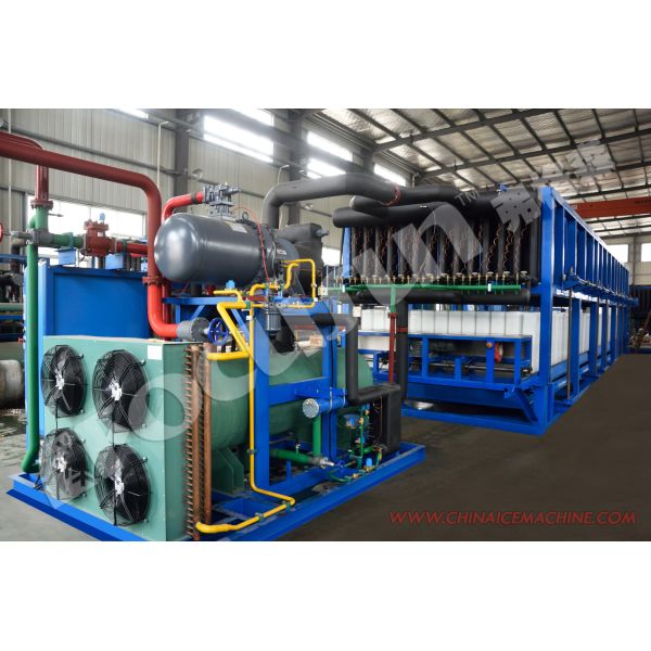 Direct Refrigeration System 10t Ice Block Machine with R404a Refrigerant and Bearing